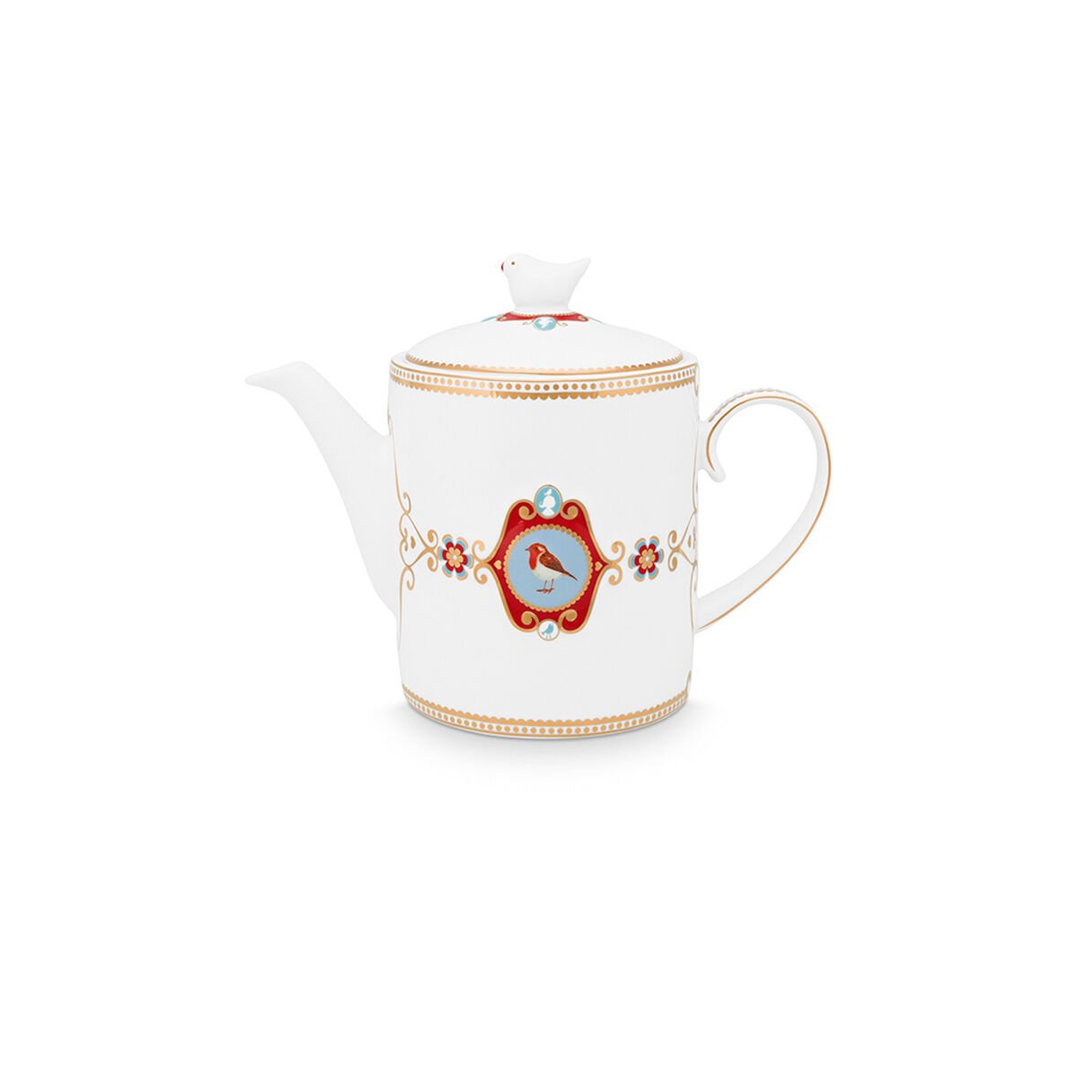 Beyaz Porselen Demlik 1300 ml Love Birds Collection by Pip Studio