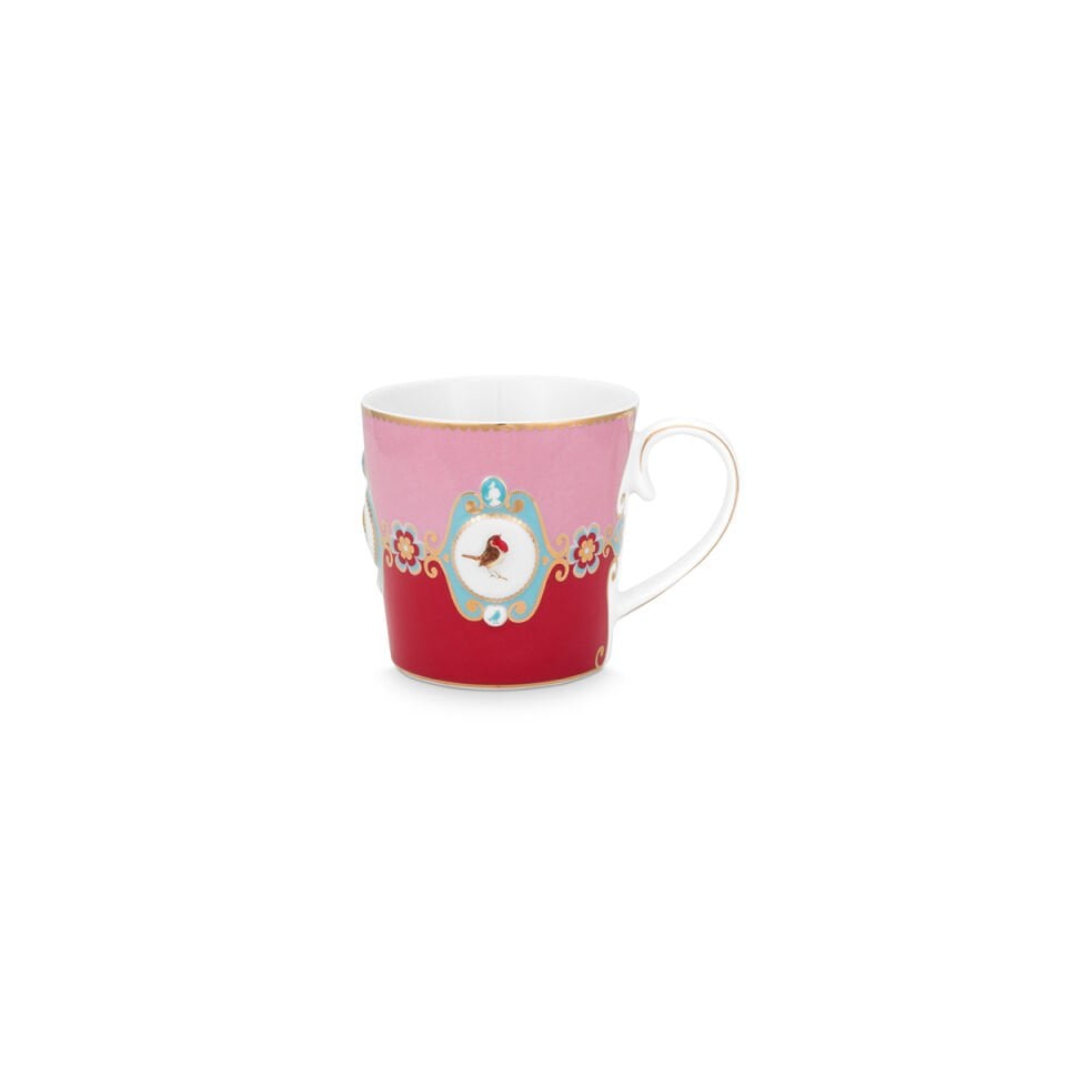 Kırmızı Pembe Porselen Kupa 250 ml Love Birds Collection by Pip Studio