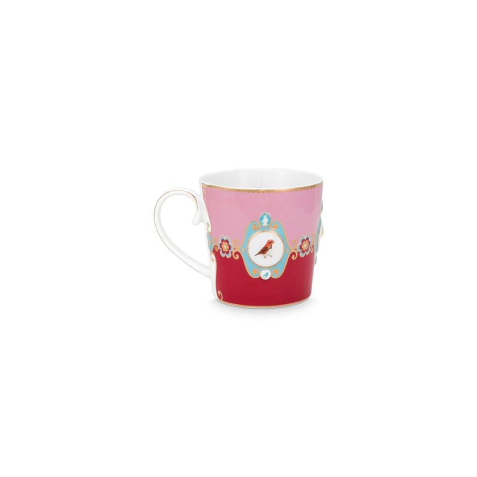 Kırmızı Pembe Porselen Kupa 250 ml Love Birds Collection by Pip Studio