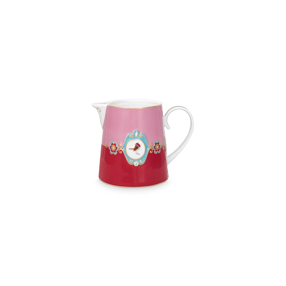 Kırmızı Pembe Porselen Sürahi 900 ml Love Birds Collection by Pip Studio