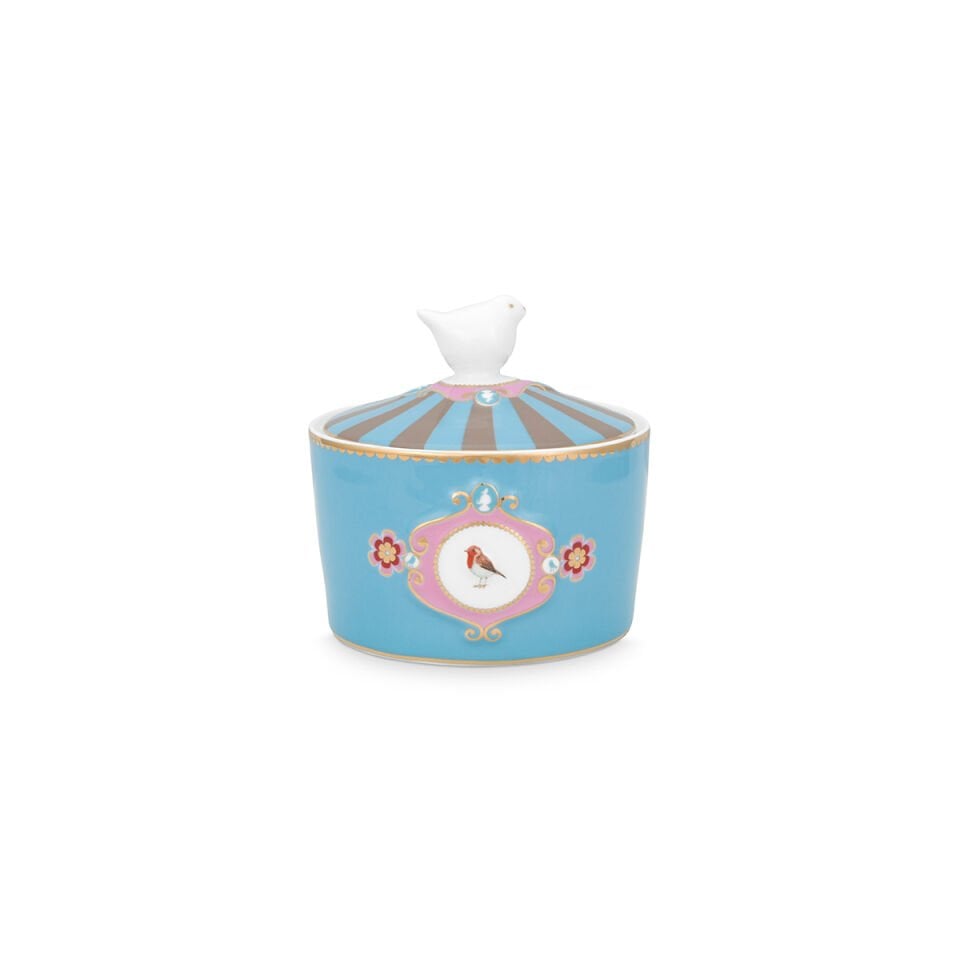 Mavi Haki Porselen Şekerlik 300 ml Love Birds Collection by Pip Studio