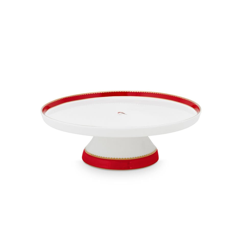 Beyaz Porselen Kek Standı 24 cm Love Birds Collection by Pip Studio