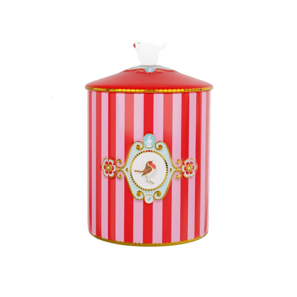 Kırmızı Pembe Porselen Saklama Kutusu 1300 ml Love Birds Collection by Pip Studio