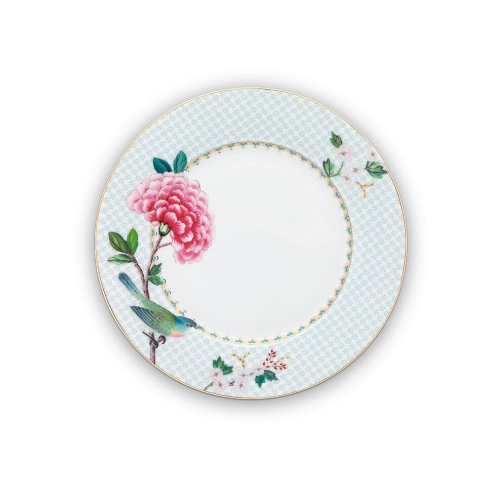 Beyaz Porselen Kahvaltı Tabağı 21 cm Blushing Birds Collection by Pip Studio