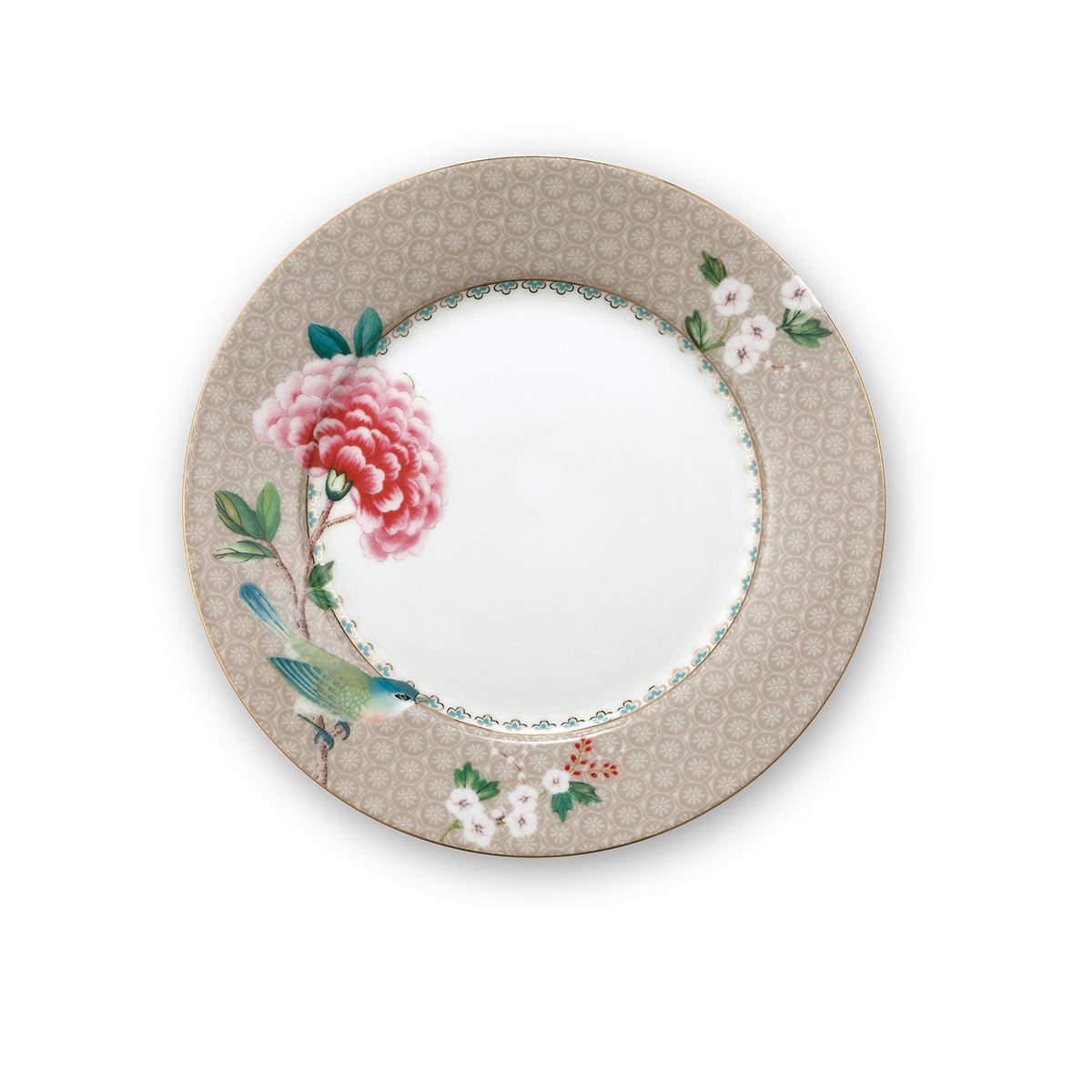 Haki Porselen Kahvaltı Tabağı 21 cm Blushing Birds Collection by Pip Studio