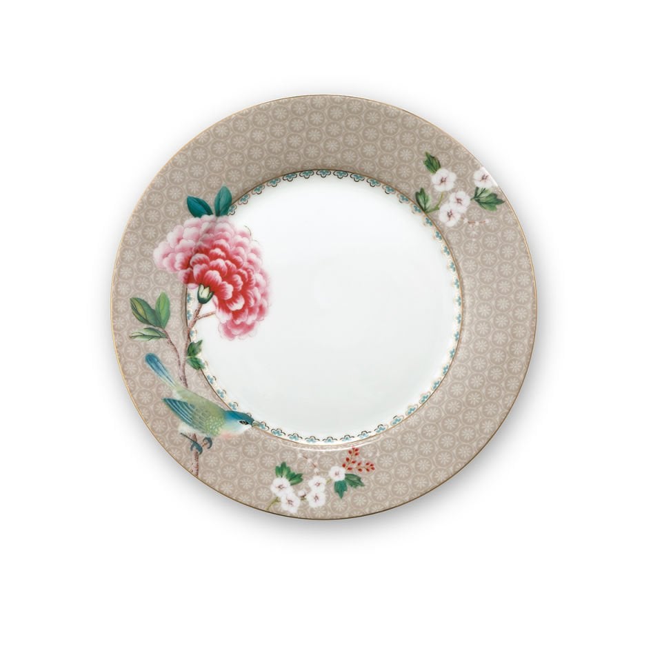 Haki Porselen Kahvaltı Tabağı 21 cm Blushing Birds Collection by Pip Studio