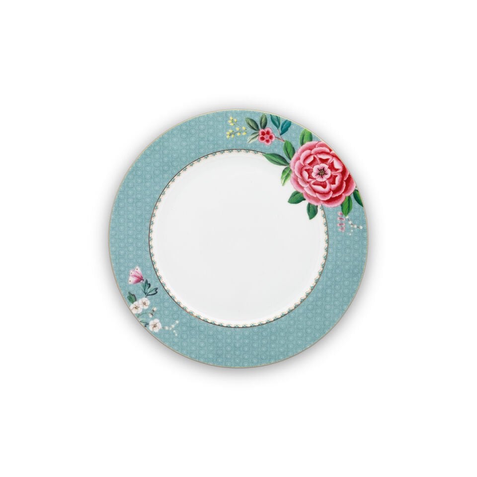 Mavi Porselen Yemek Tabağı 26,5 cm Blushing Birds Collection by Pip Studio