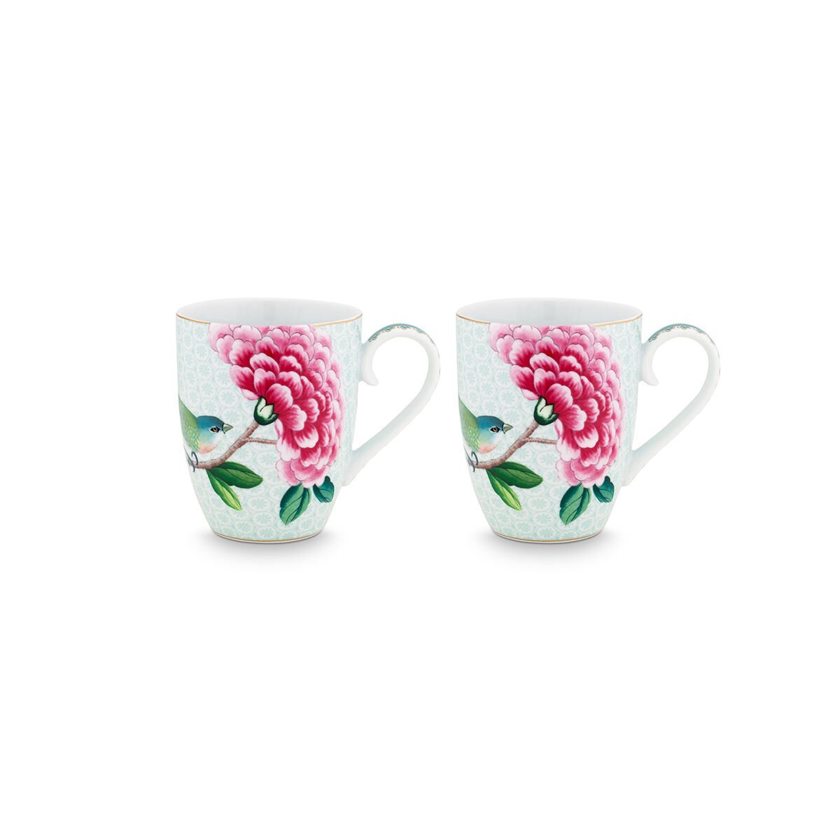 Beyaz Porselen Kupa Seti 350 ml Blushing Birds Collection by Pip Studio
