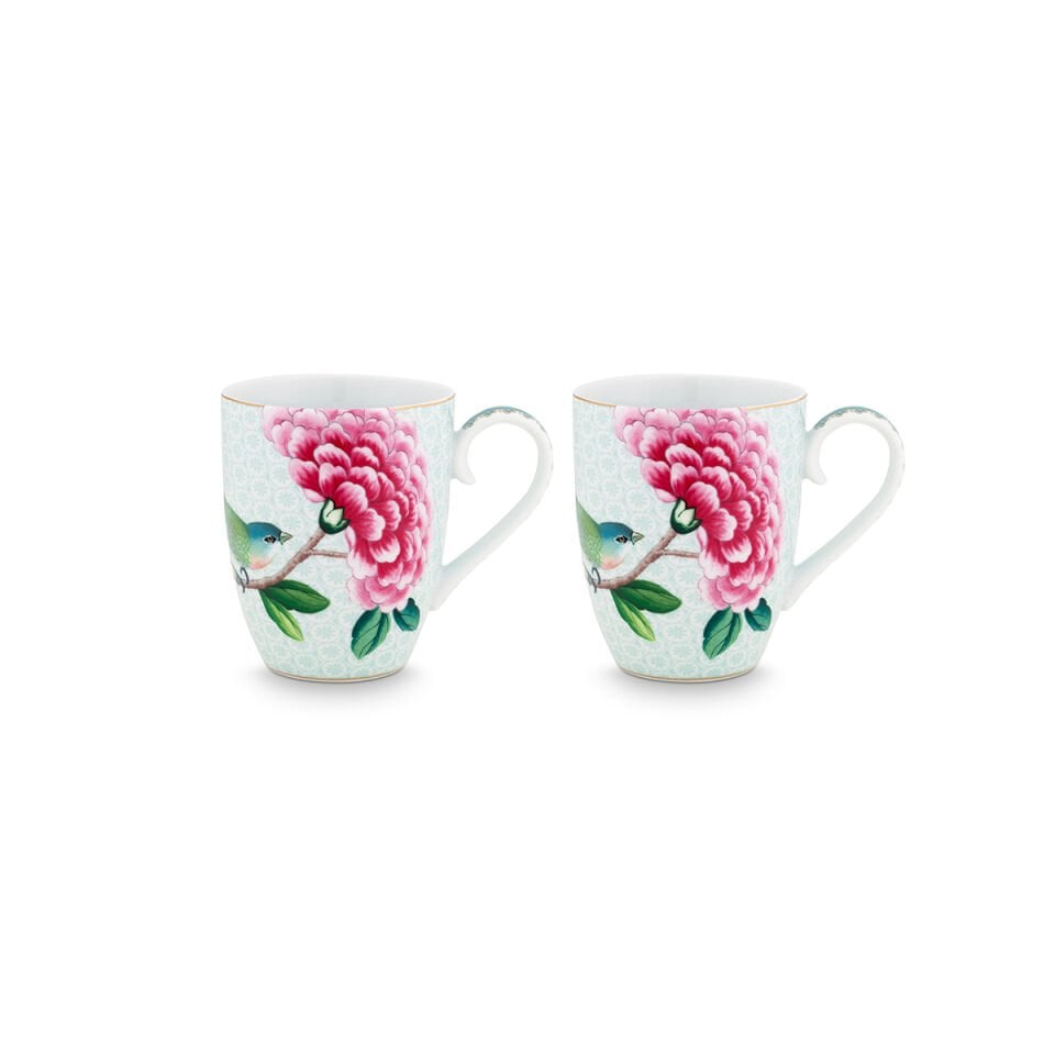 Beyaz Porselen Kupa Seti 350 ml Blushing Birds Collection by Pip Studio