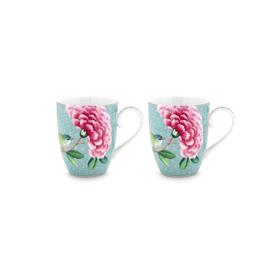Mavi Porselen Kupa Seti 350 ml Blushing Birds Collection by Pip Studio