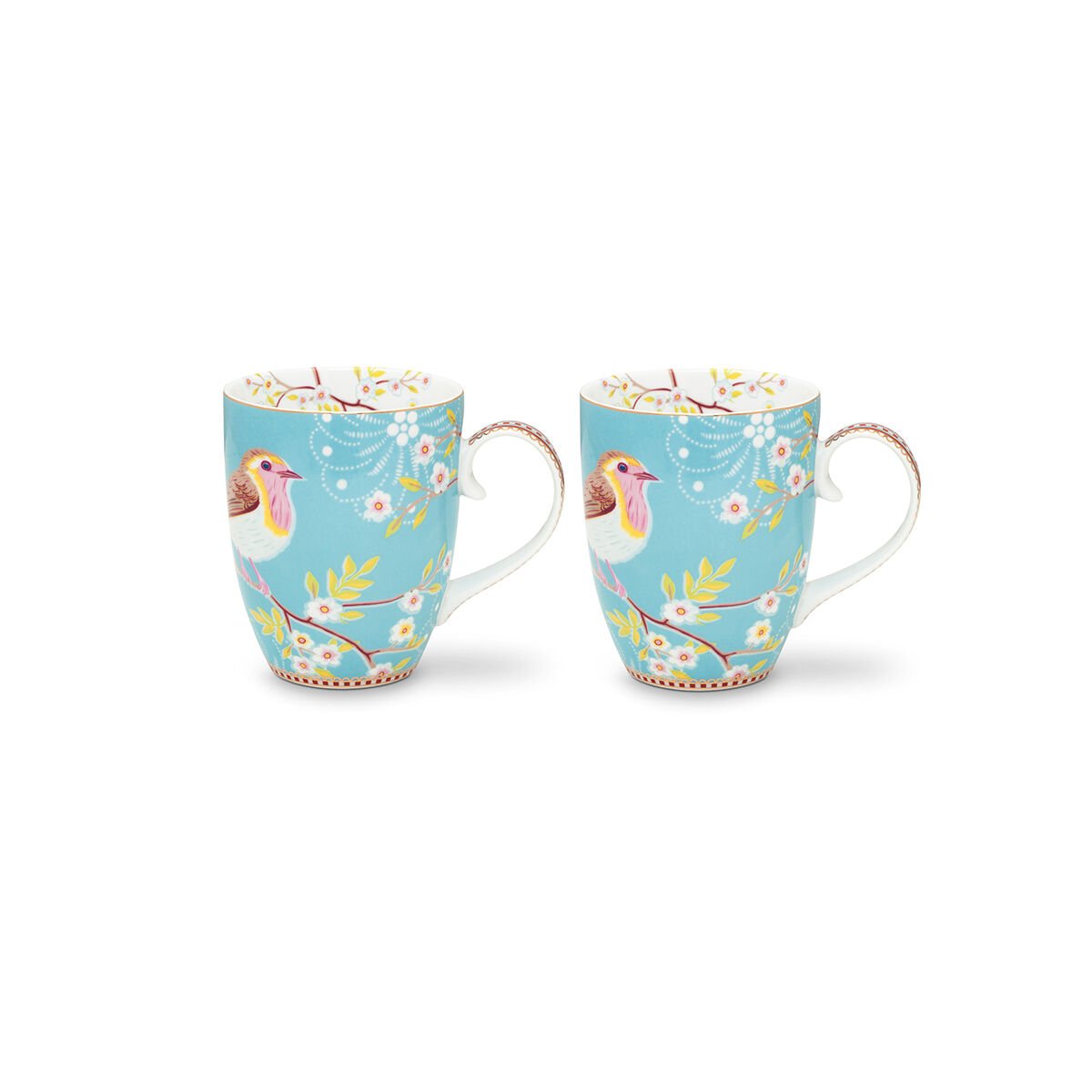 Mavi Porselen Kupa Seti 350 ml Early Bird Collection by Pip Studio