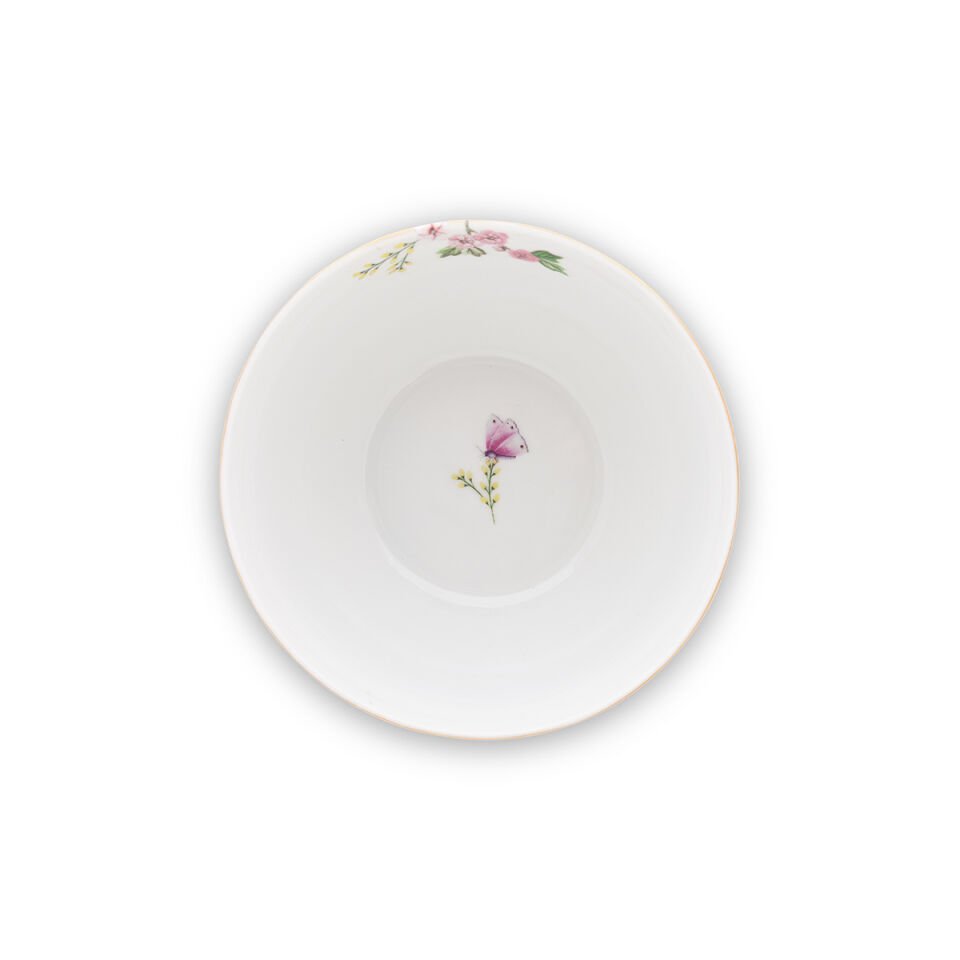 Beyaz Porselen Kase 15 cm Blushing Birds Collection by Pip Studio