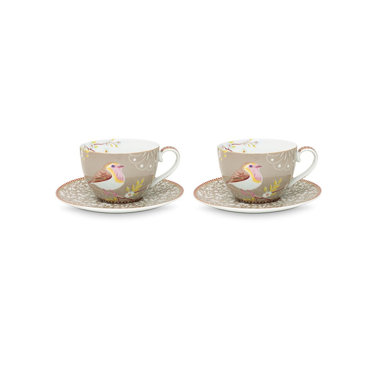 Haki Porselen Çay Fincan Seti 280 ml Early Bird Collection by Pip Studio