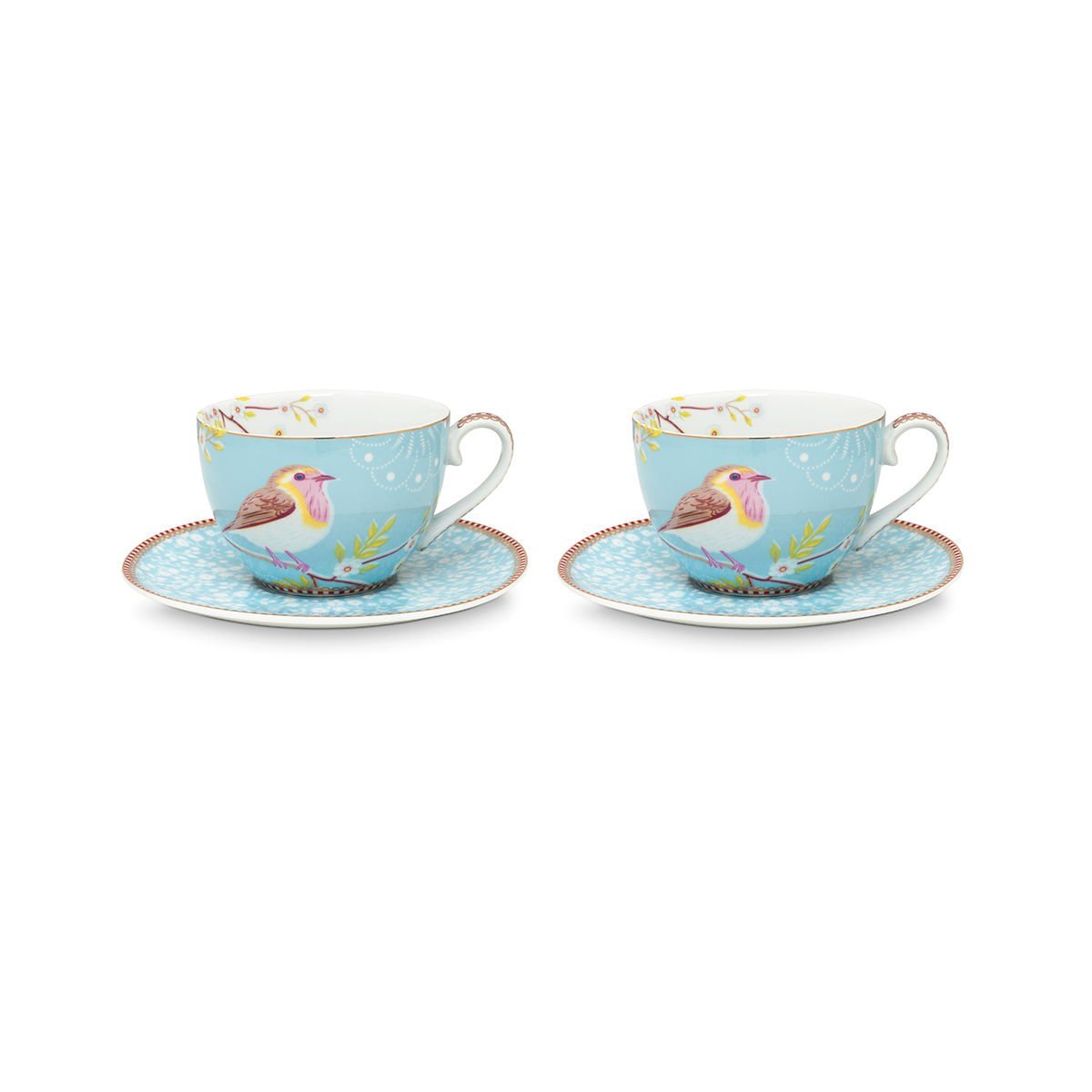 Mavi Porselen Çay Fincan Seti 280 ml Early Bird Collection by Pip Studio