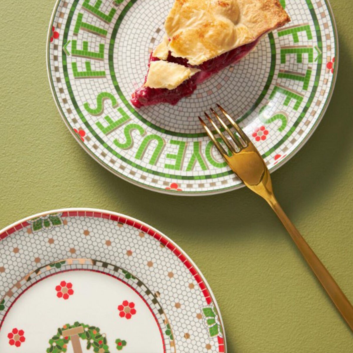 Festive Bistro Kırmızı Tabak